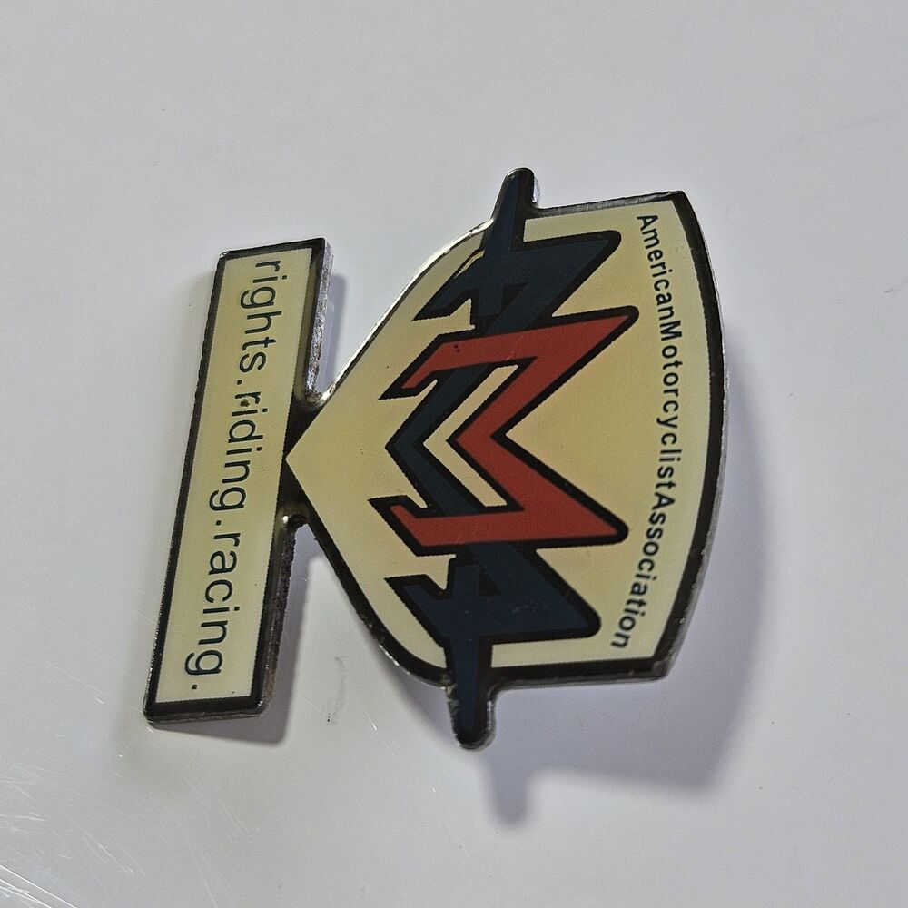 Original AMA Pin Rights Riding Racing American Motorcyclist Association Chevron - Picture 6 of 9